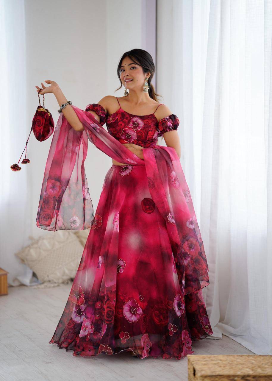 SC 318 Organza Wholesale designer lehengha choli dealer